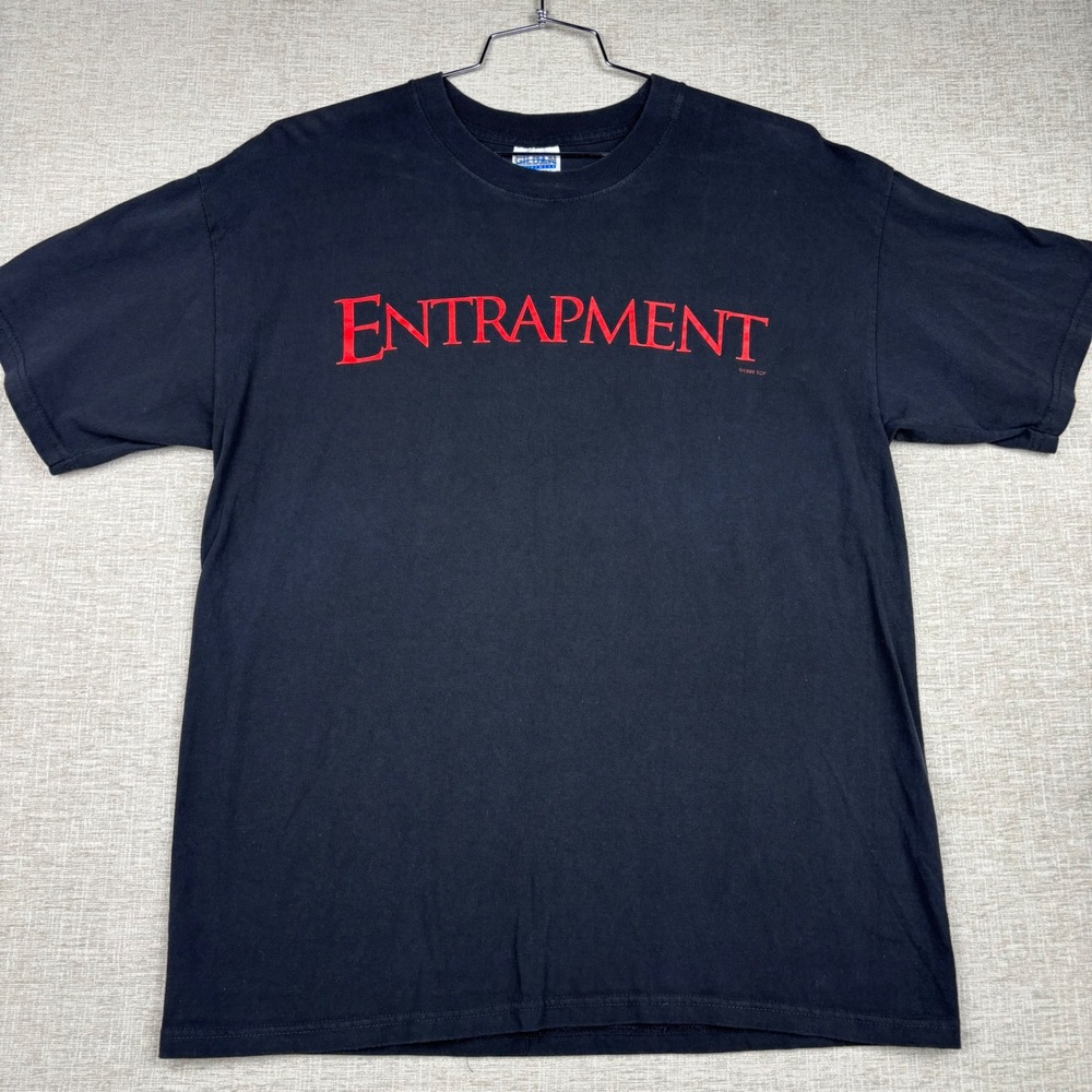 Vintage 1999 Entrapment Movie Studio Promo T-Shirt Mens Large Black Gildan
